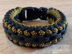 PARACORD náramek (19 cm) gold - black - 1