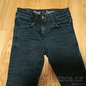 Dívčí kalhoty / džíny 110 slim - 1