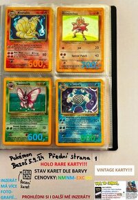 Kusové Pokémon VINTAGE karty (KARTY STARÉ PŘES 20LET)(1) - 1