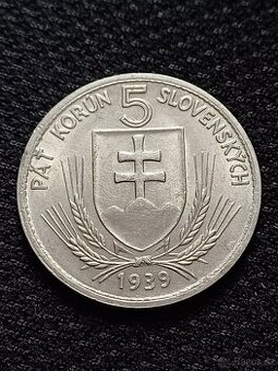 5 koruna 1939 SVK - 1