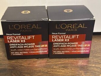 2ks L'Oréal Revitalift Laser X3 denní LSF 25 krém 50ml