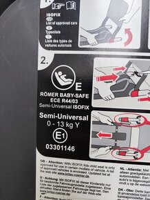 Britax Romer Baby Safe 0-13 isofix