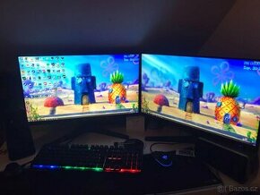 PC Set, 2x 24 monitor + 2.1 + Myš klávesnice sluchátka - 1