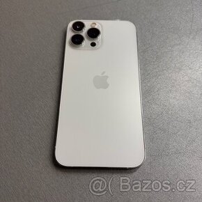 iPhone 13 Pro Max 128GB silver, pěkný stav, 12 měsíců záruka