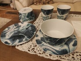 Modrobílý porcelán IKEA - nové