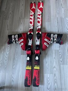 Lyže Atomic Redster 140 cm + lyžáky velikost 37-38