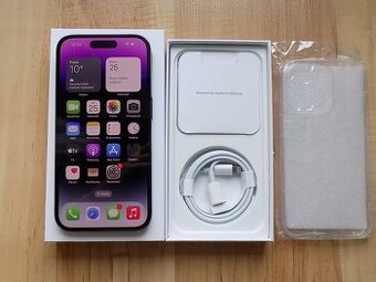 APPLE iPhone 14 Pro 128GB Deep Purple - ZÁRUKA - TOP STAV