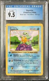 1st Edition Squirtle CGC 9.5 (PSA 10) Base Set Pokemon 1999. - 1