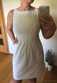 Bílé bavlněné krajkové šaty Ralph Lauren, vel. 38