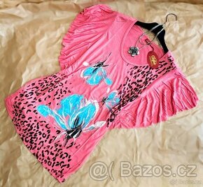 Dámská Dívčí Tunika Top s netopýřími rukávy zn. Buffalo Pink