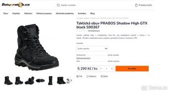 Taktická obuv PRABOS Shadow High GTX