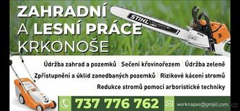 Údržba zeleně, rizikové kácení, výškové práce