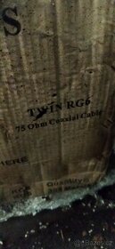 Prodám dvojitý koaxiální kabel Twin RG6 75Ohm,chráničku - 1