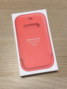 Apple iPhone 12 Mini Leather Sleeve Pink Citrus (NOVÉ)