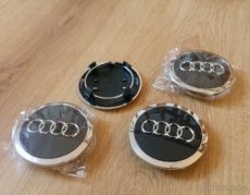 středové krytky audi 69mm cerne stribrne poklicky - 1