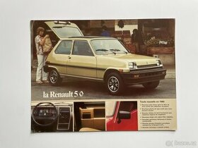 Renault 5 prospekt Kanada ~ francouzský jazyk ~ rok cca 1982 - 1
