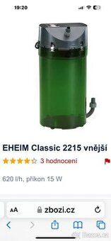 PRODÁM LEVNĚ FILTR EHEIM CLASSIC 2215.