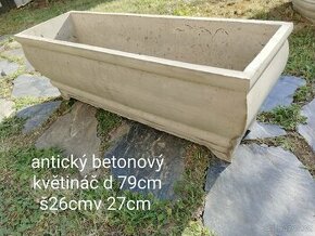 Antický betonový obdélníkový květináč