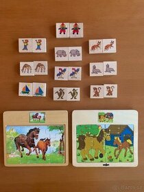 Dřevěné dětské puzzle a pexeso - 1