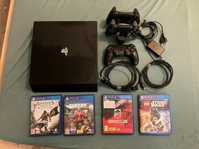 Playstation 4 pro 1TB + 3 ovladače a hry - 1