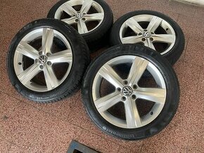 Originál Volkswagen ALU kola 5x112 r17 zimní pneu 7mm - 1