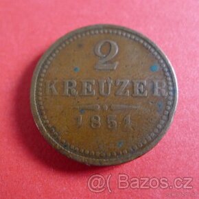 2 krejcary 1851, FJI, rakousko- uhersko - 1