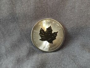 Stříbrná 1 OZ mince Maple leaf rok ražby 2020 Proof