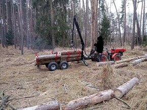 Vyvážečka, vyvážecí vlek, hydraulická ruka