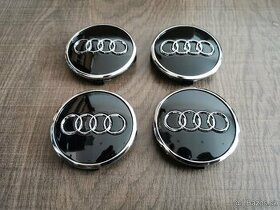 Audi středové kryty 61mm Černé chróm