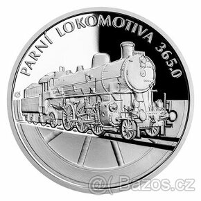 Stříbrná mince Na kolech - Parní lokomotiva 365.0 proof