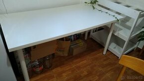 Jídelní Bílý stůl Ikea, deska 150 x 75 x 3,5 cm - 1