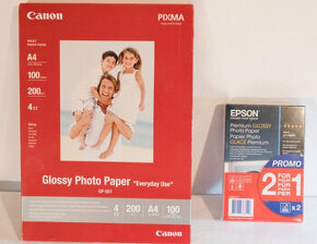 Prodám fotopapíry Canon a Epson