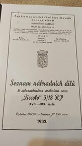 Prodám seznam náhradních dílů praga piccolo - 1