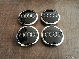 Audi středové kryty 69mm Černé chróm