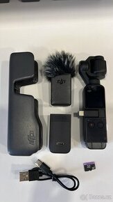 Dji Osmo pocket 2 + Dji mikrofon + baterie + paměťová karta