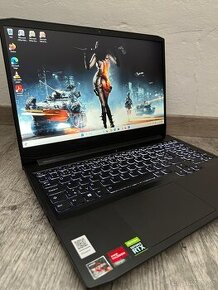 V ZÁRUCE-TOP- HERNÍ NOTEBOOK Lenovo-RYZEN 5, RTX, SSD