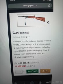 Pažba ČZ 247 samopal