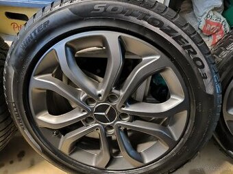 ALU kola Mercedes C 5x112 r17 Originál, Zimní 6mm+TPMS