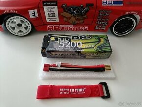 RC drift lipo, LI-POLY baterie, GTFDR 5200 mAh hardcase 5mm