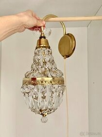 Křišťálová lampa, nástěnné svítidlo křišťál - 1