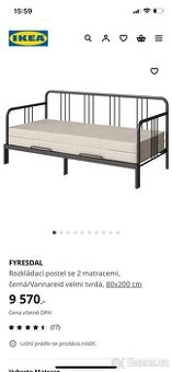 Rozkladaci postel kovova IKEA