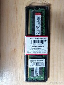 Kingston 32GB, DDR4, 1.2v., MALO UŽÍVANA