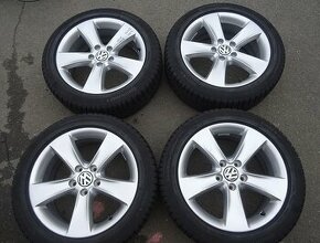 Alu disky originál Volkswagen 17", 5x112, ET 39, zimní sada - 1