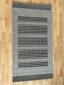 Béžový koberec s černými pruhy ASKO 80x150 cm - 1