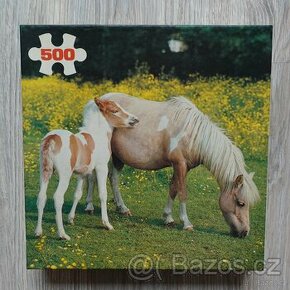 RETRO německé puzzle Pferde - 500 dílků - 1