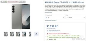 SAMSUNG Z FOLD6 FOLD 6 256GB SILVER