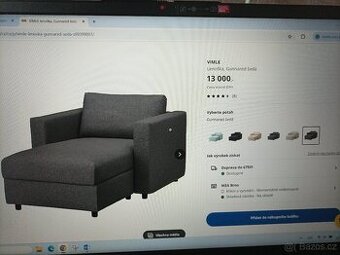 lenoška Ikea VIML krémová jak nová s úložným prostorem