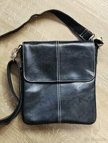 Tmavá taška z umělé kůže AliExpress 25 x 23 x 6 cm