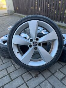 ORIGINÁL Alu Škoda CAMELOT R17, 5x100 - 5ks, vč. PNEU