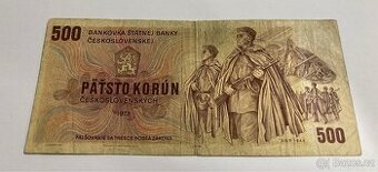 Bankovky 500 korun 1973